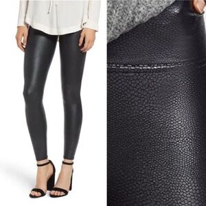 Spanx Faux Leather Pebble Leggings size S